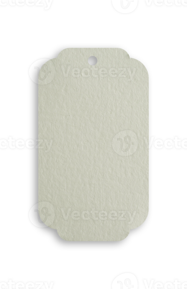 price tag mockup in razor shape png