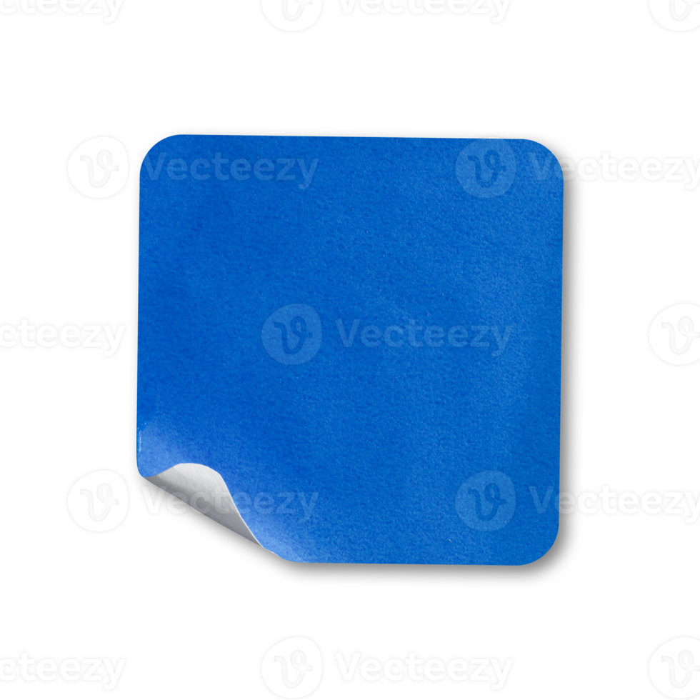 peeled square sticker isolated element png