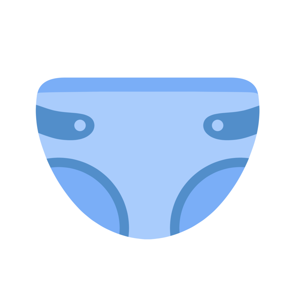 cute baby shower illustration, blue diaper or pants png