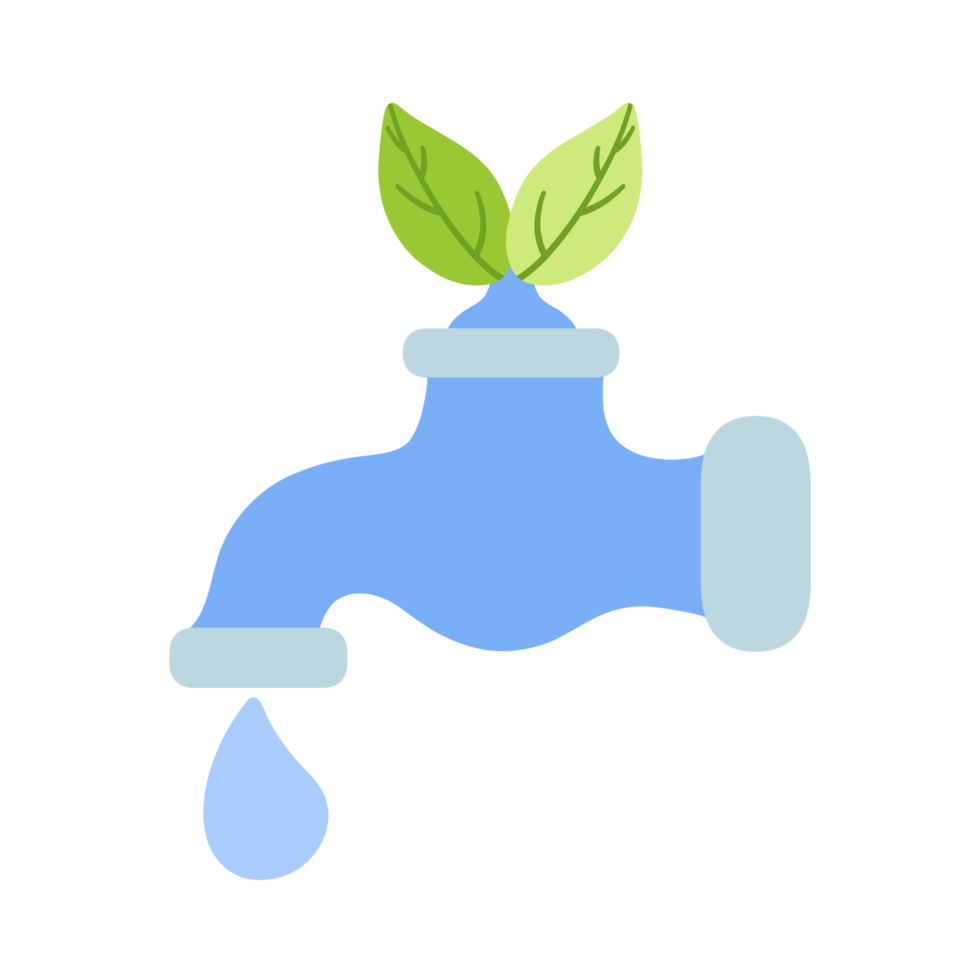 go green save earth illustration, save water png