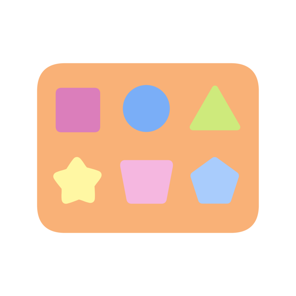 cute baby shower illustration, education shape toy png