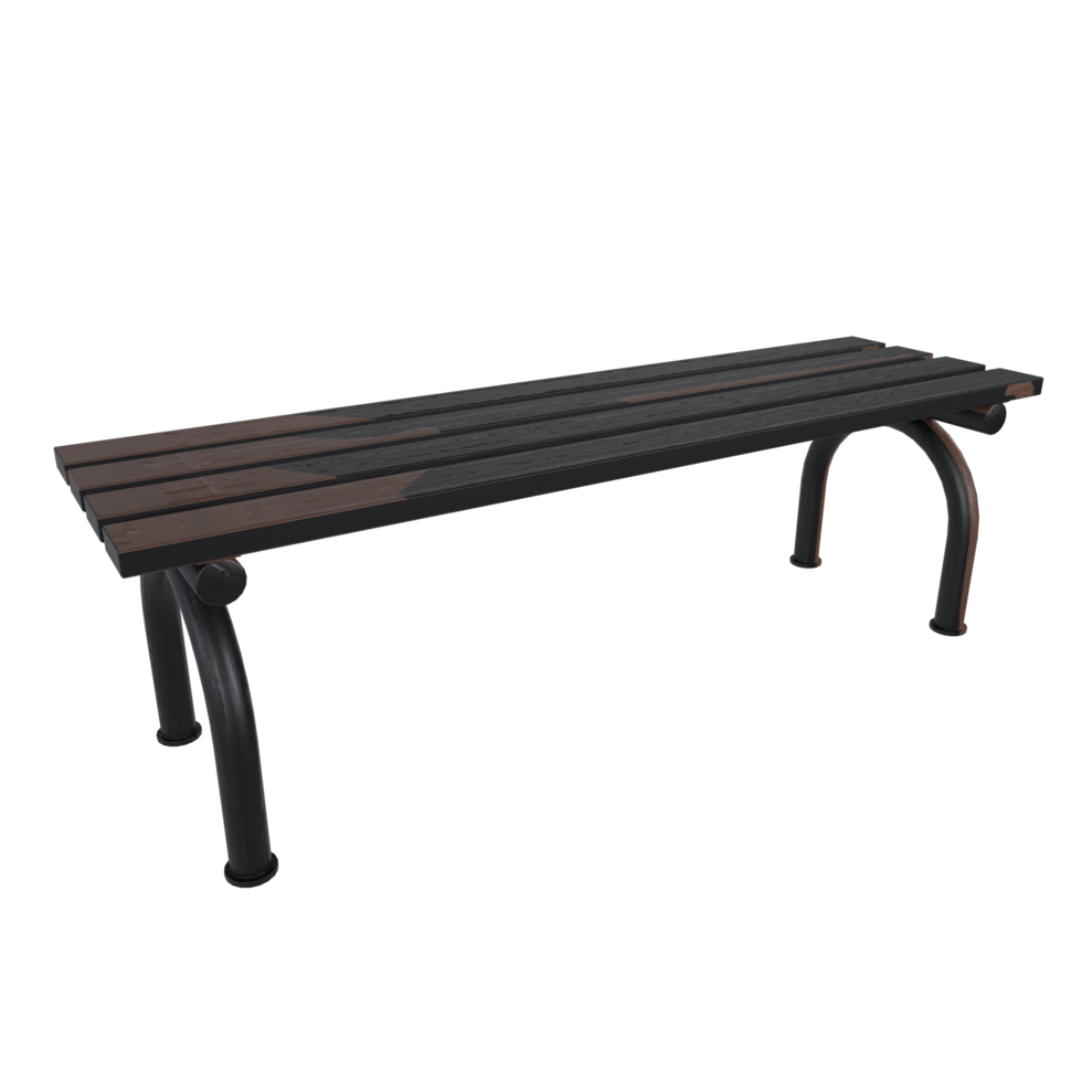 Slim wooden bench designed for outdoor and indoor seating in various settings png