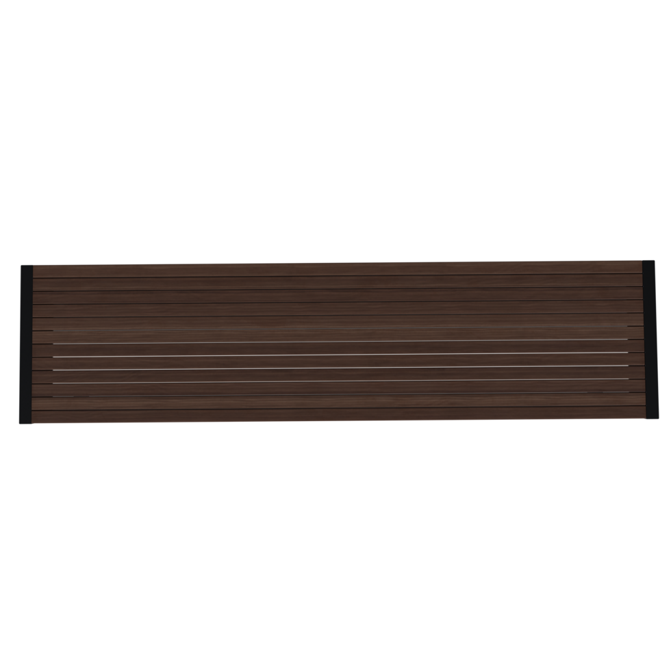 Brown wooden mat with white stripes on isolated transparent png