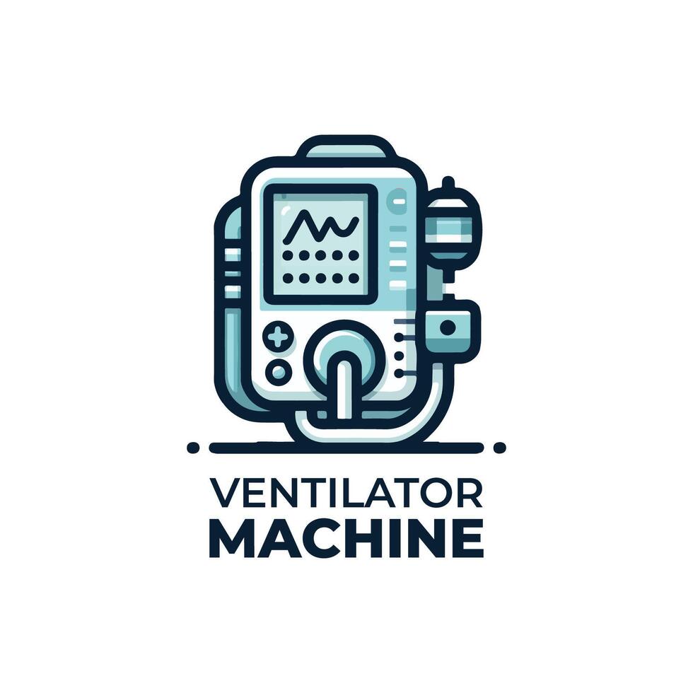 The logo for a ventilator machine vector