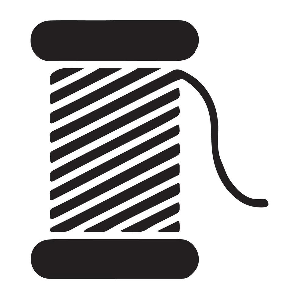 Silhouette Illustration of a Thread Spool vector