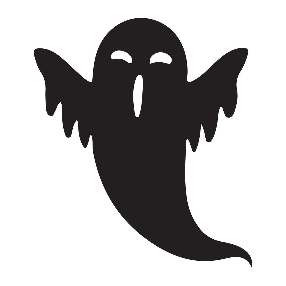 Frightening Ghost Silhouette Illustration Halloween vector