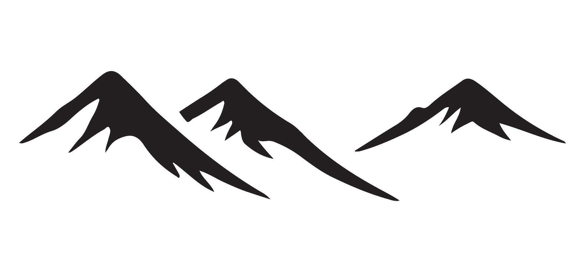 Majestic Mountain Range Silhouette Art vector