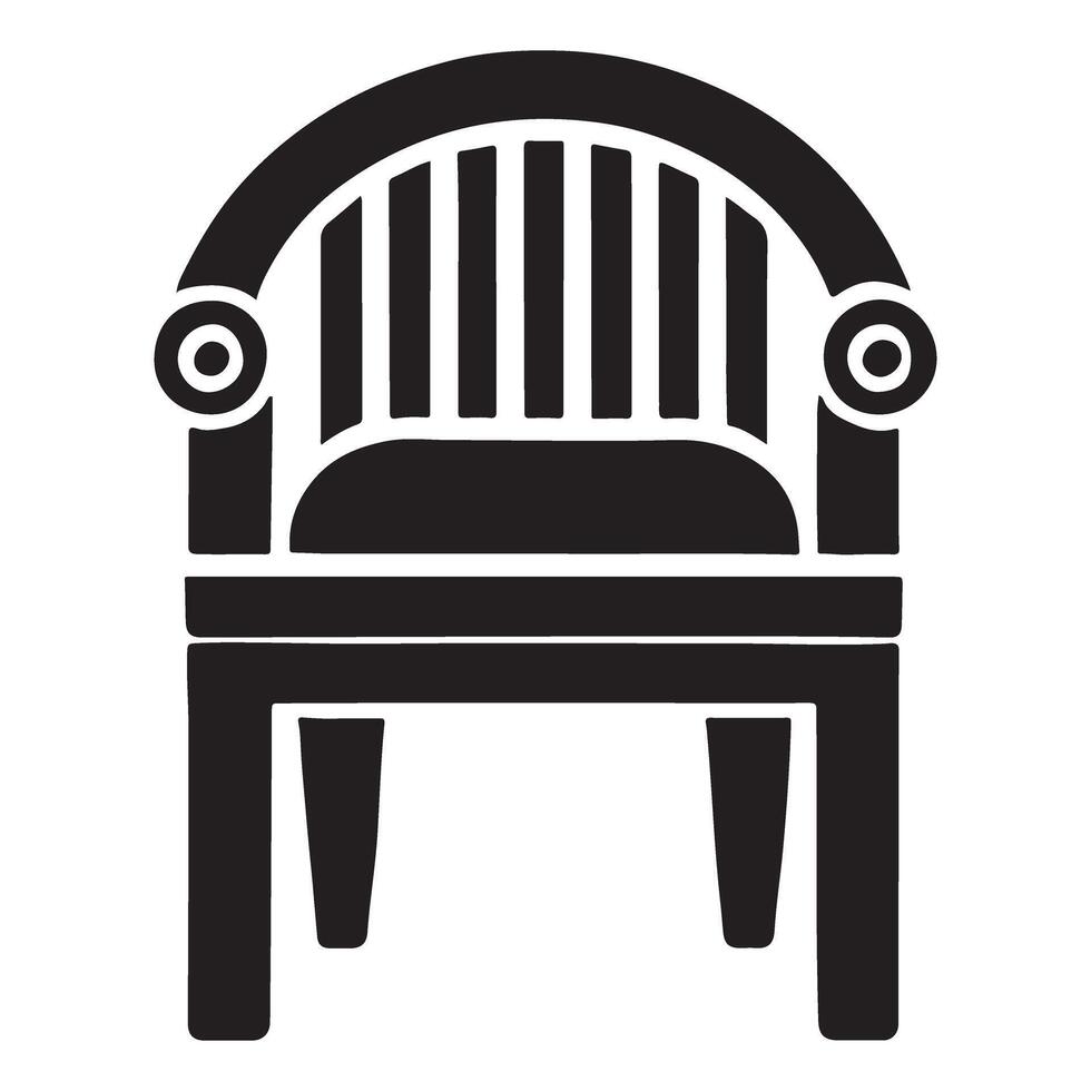Classic Armchair Silhouette Illustration Design vector