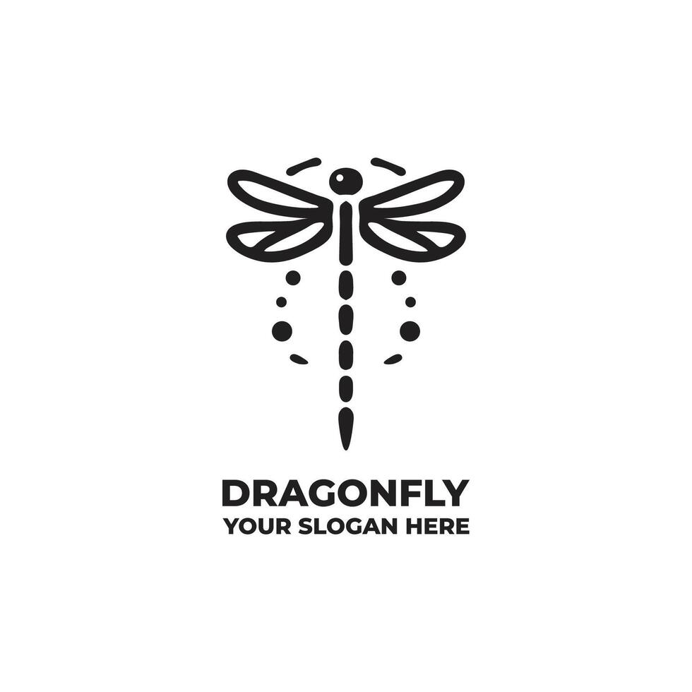 Clean Dragonfly Logo for a Modern Look vector