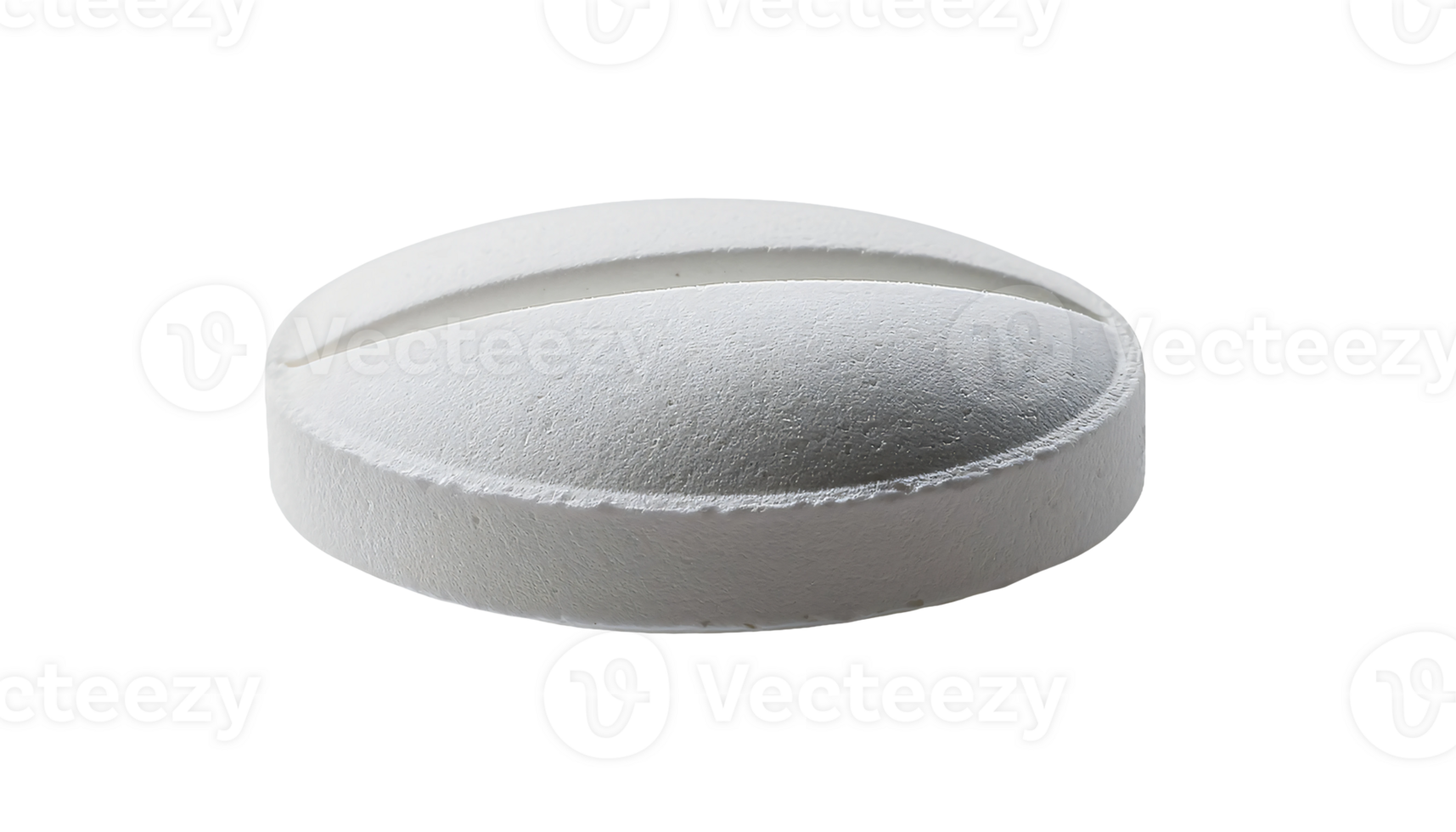 white round pill close-up with scored line on isolated background, detailed pharmaceutical tablet for medical and healthcare use png