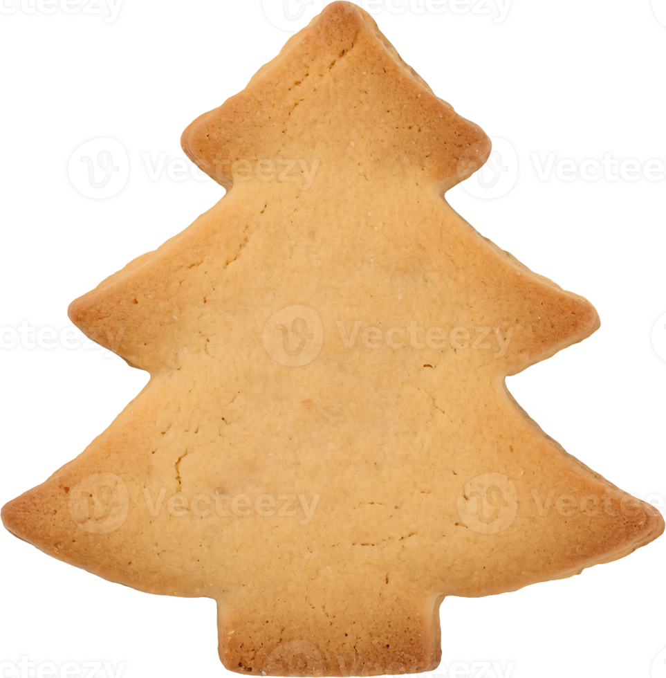 Christmas tree cookie on isolated background, festive holiday biscuit design for seasonal baking and creative food decorations png