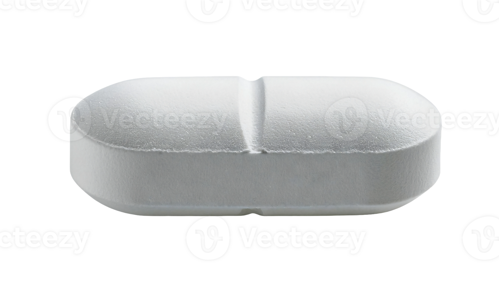 white rectangular pill with scored line on isolated background, detailed pharmaceutical tablet for medical and healthcare purposes png
