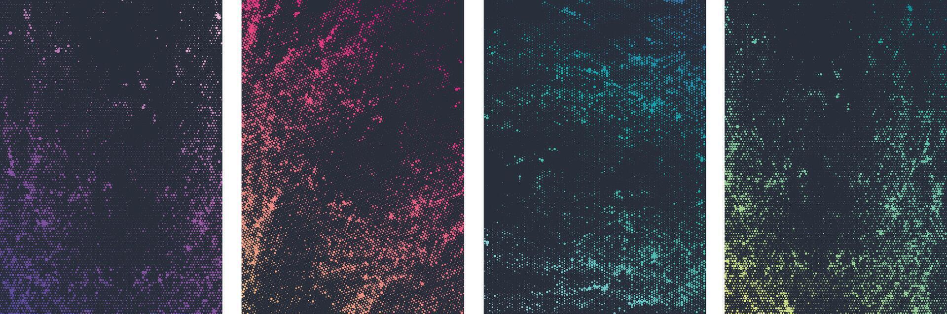 Set of luxury Minimal multi colored dust art theme Brochure cover background template design, Poster cover layout design, Modern flyer Covers collection, abstract Brochure template vector