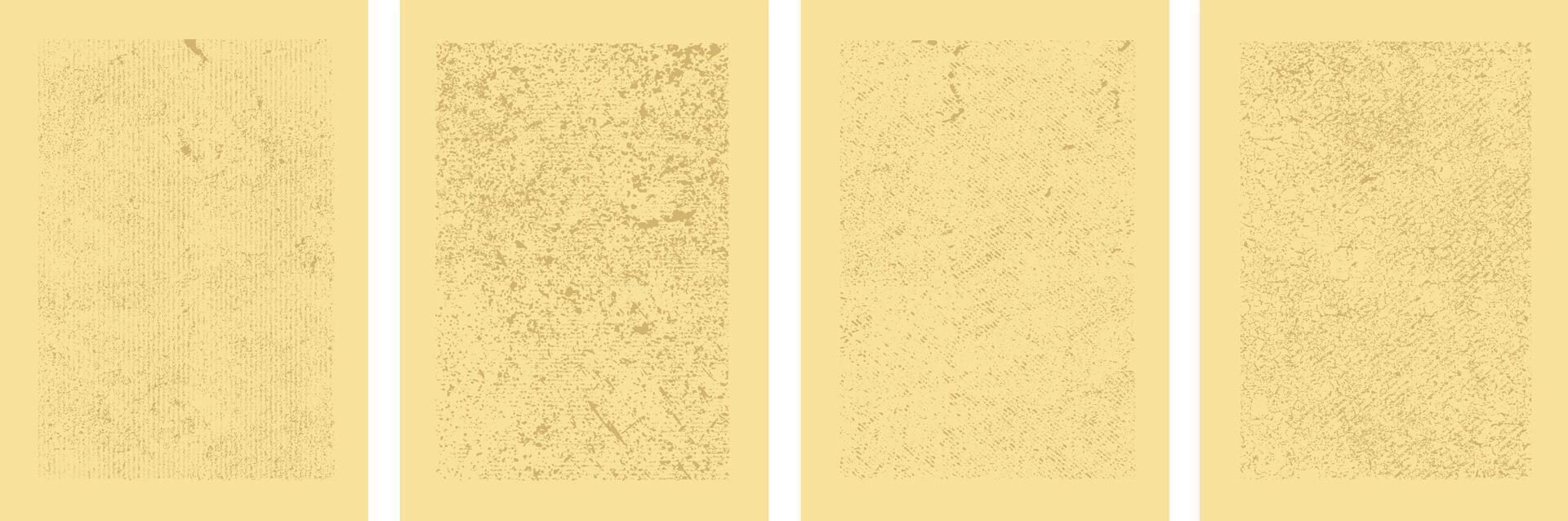 Collection of Minimalist light brown grunge art Brochure cover background template design, set of abstract banner illustration, Poster cover layout design vector