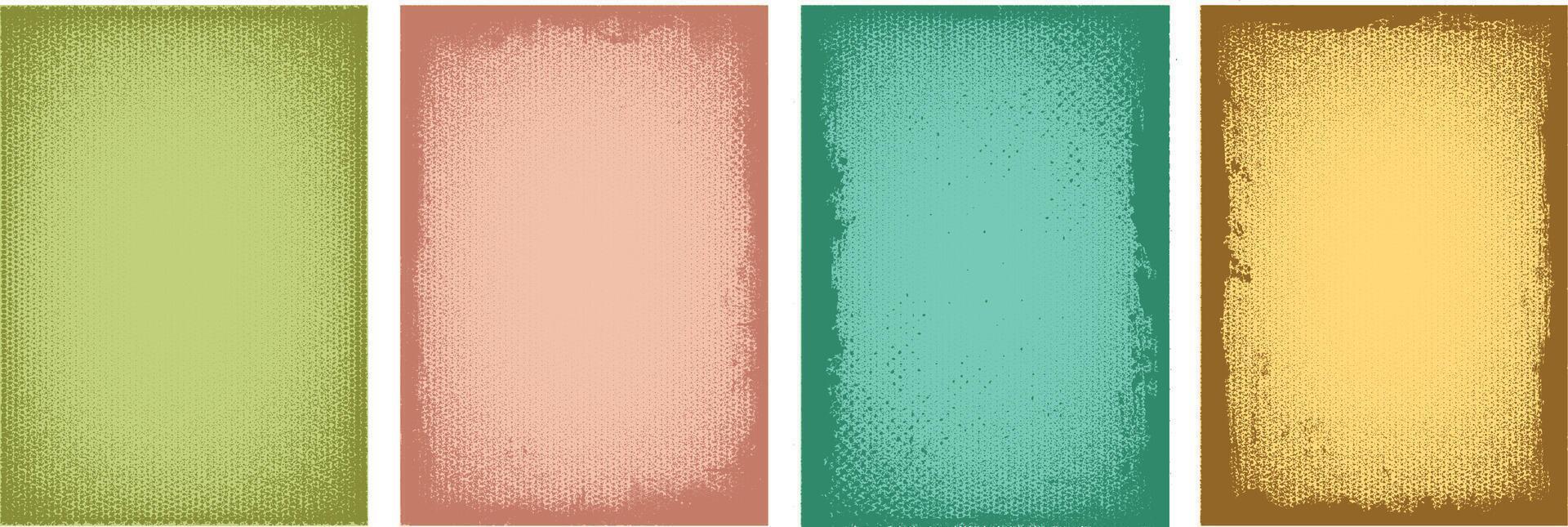 Set of Minimal multi color grunge art Brochure cover background template design, Poster cover layout design, Modern flyer Covers collection vector