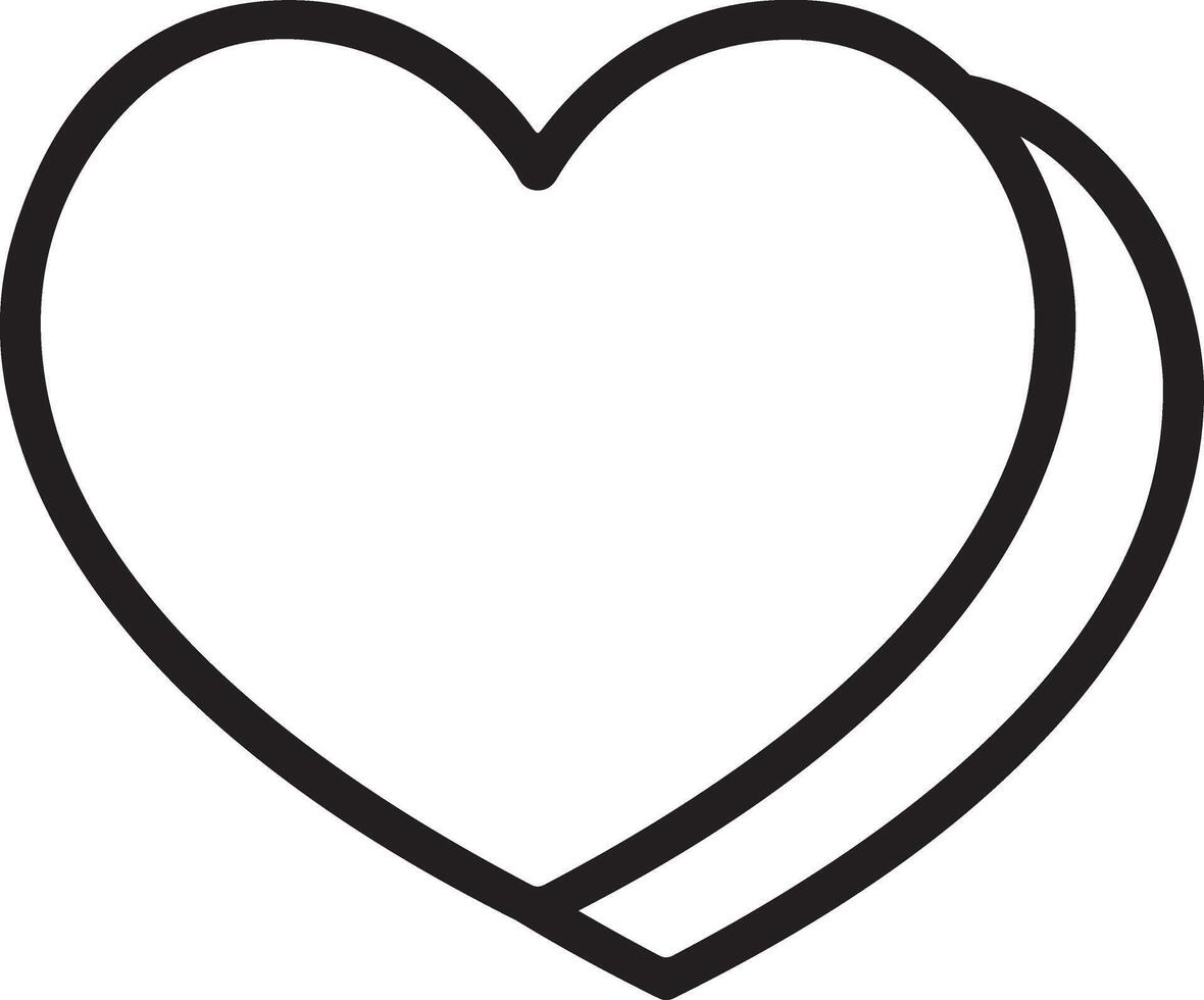 heart minimalist flat style icon vector