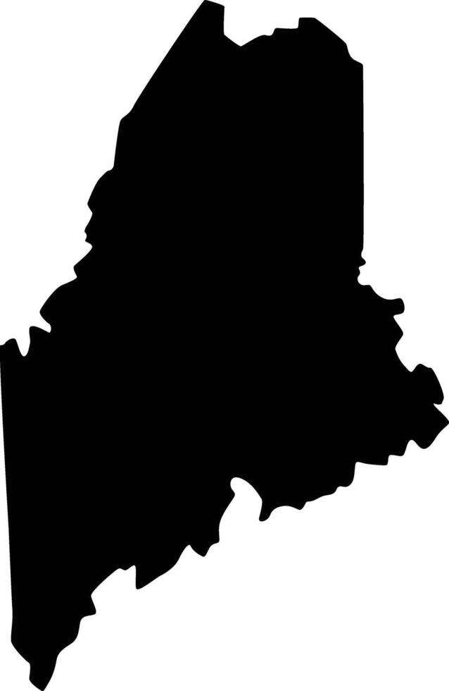silhouette of Maine State U.S. vector