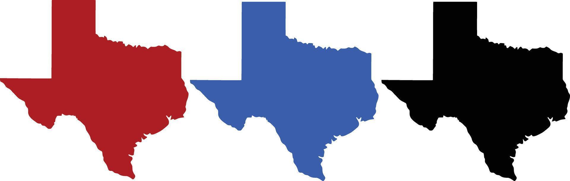 Texas State Map Silhouette icon design vector