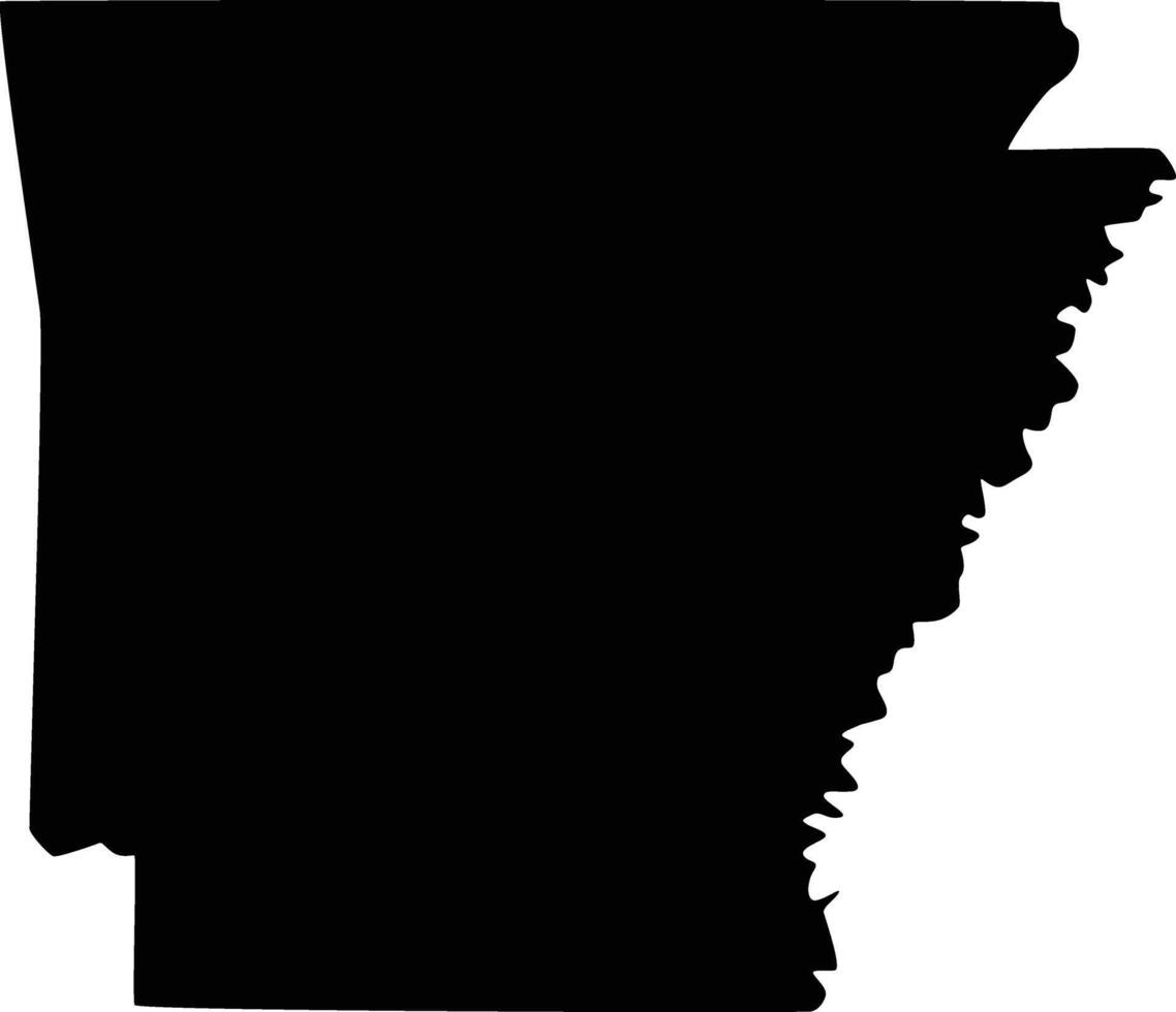 Map of Arkansas silhouette design vector