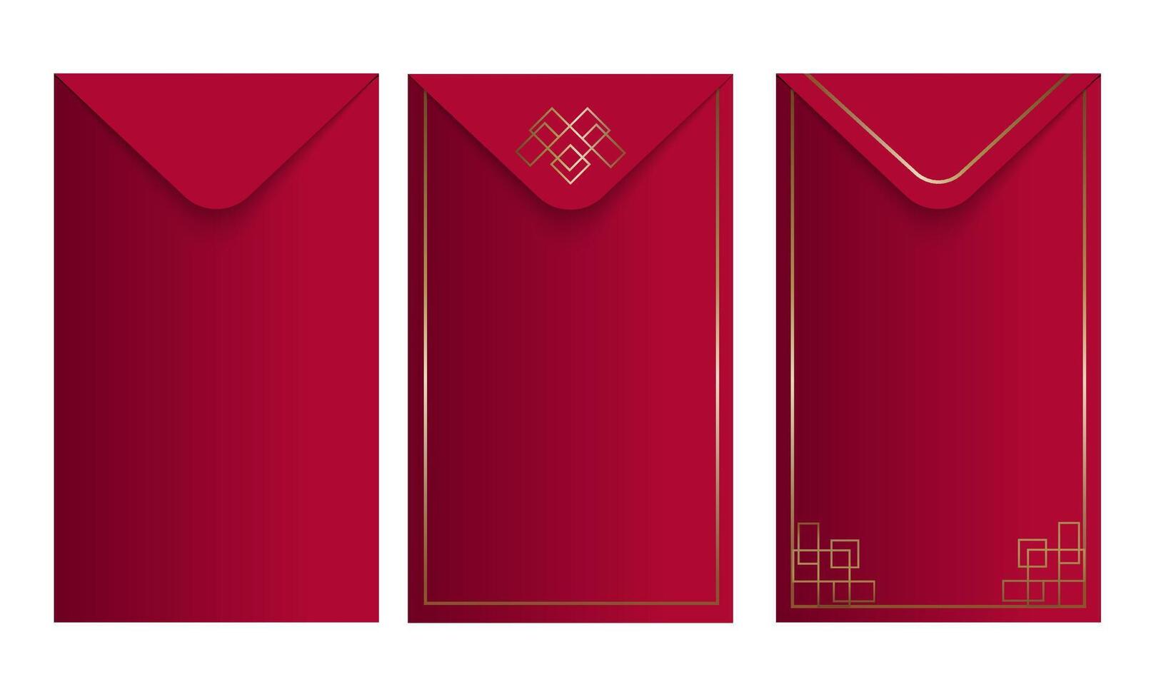 Digital red envelopes set. Lunar New Year. Asian traditions. Presents. Electronic monetary gifts vector