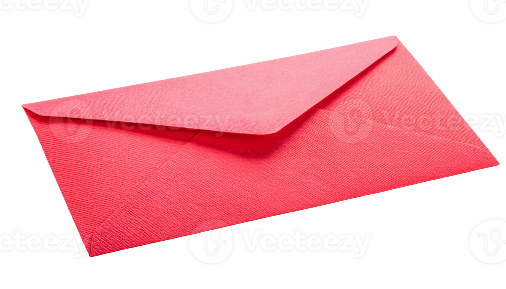 red paper envelope with flap isolated background, bold stationery for letters cards invitations png