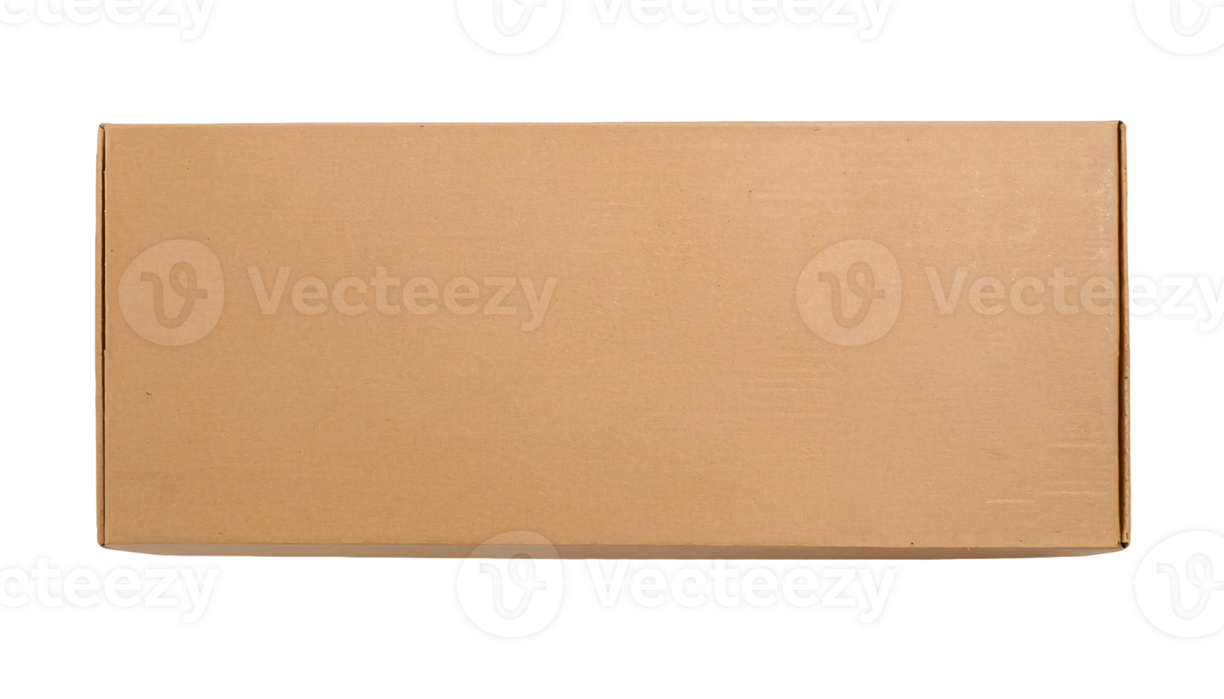 closed brown cardboard box top view isolated background, plain corrugated shipping container packaging for delivery and storage png