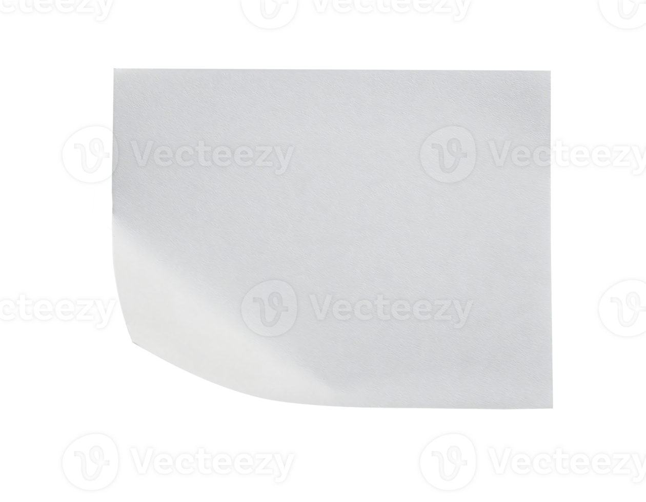 single blank white note paper with folded corner isolated background, clean minimalist paper sheet for notes or writing png