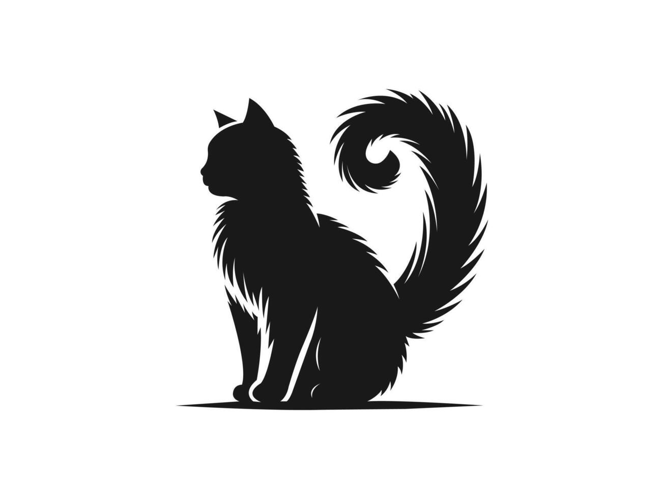 Cat Icon. cat minimalist logo. vector