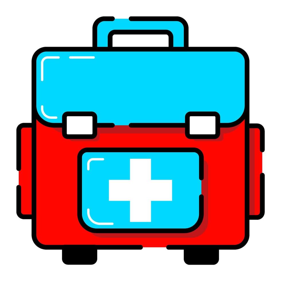 Medical kit Icon. Medical Icon in filled outline style vector