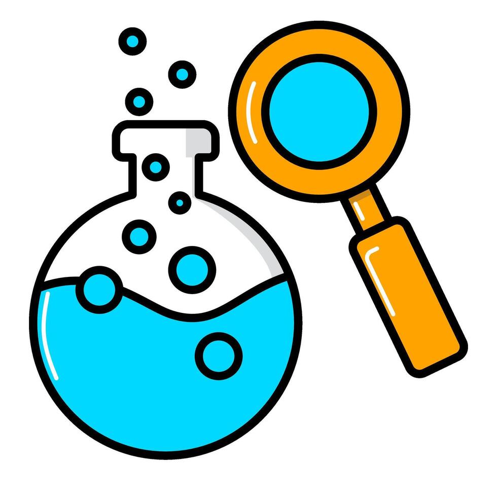 Lab Icon. Medical Icon in filled outline style vector