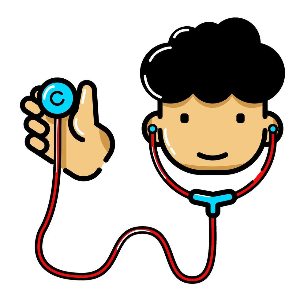 Doctor Icon. Medical Icon in filled outline style vector