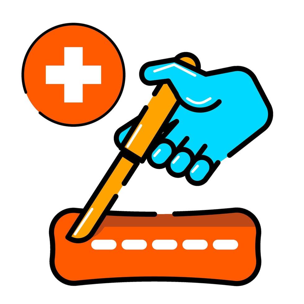 Surgery Icon. Medical Icon in filled outline style vector