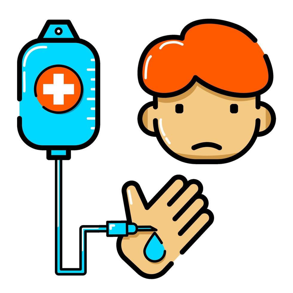Patient Icon. Medical Icon in filled outline style vector