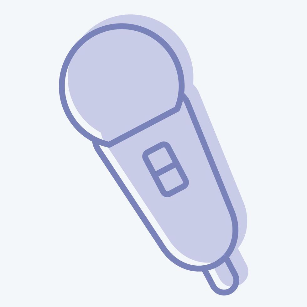 Icon Singing Mic. related to Hobbies symbol. two tone style. design editable vector