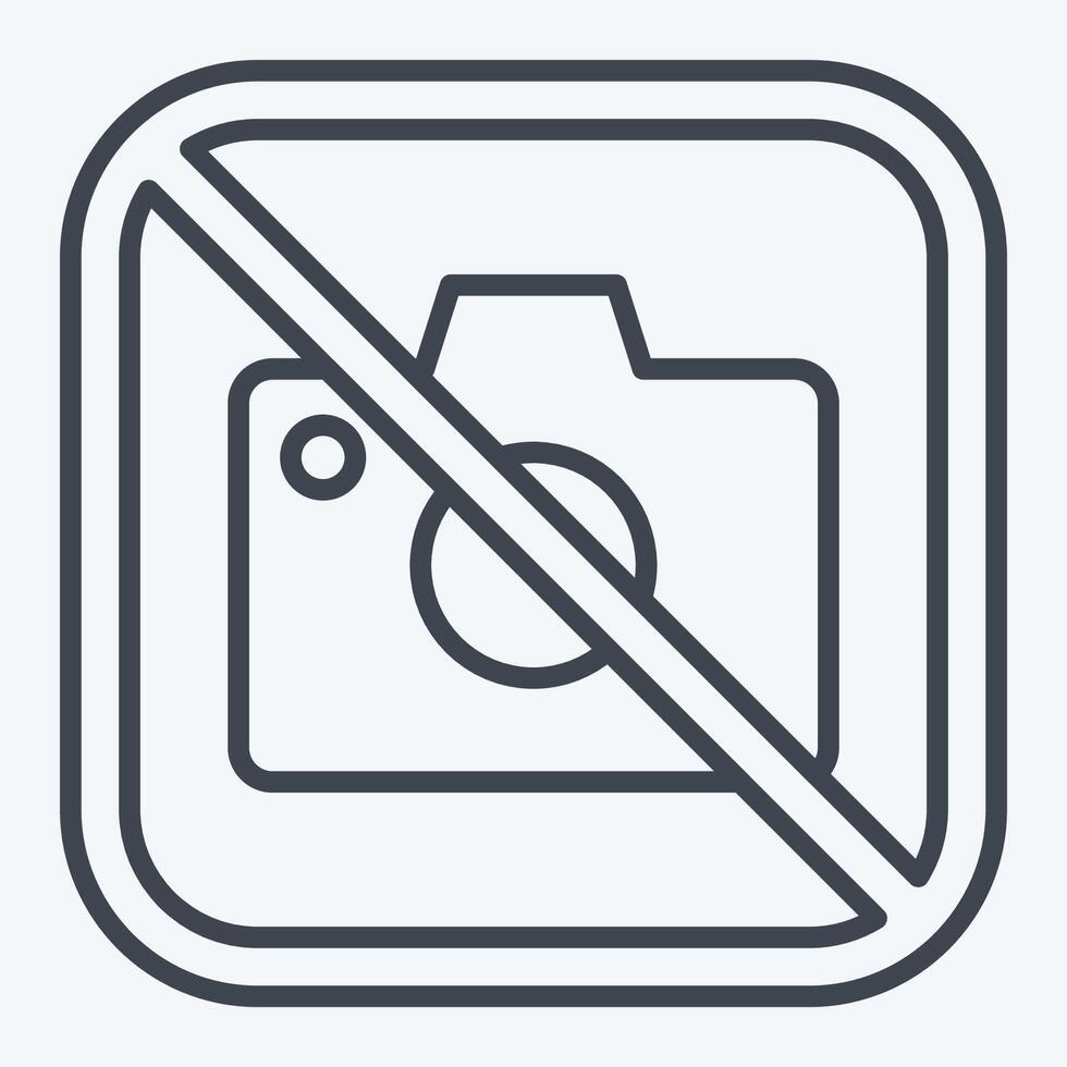 Icon No Photo. related to Public symbol. line style. design editable vector