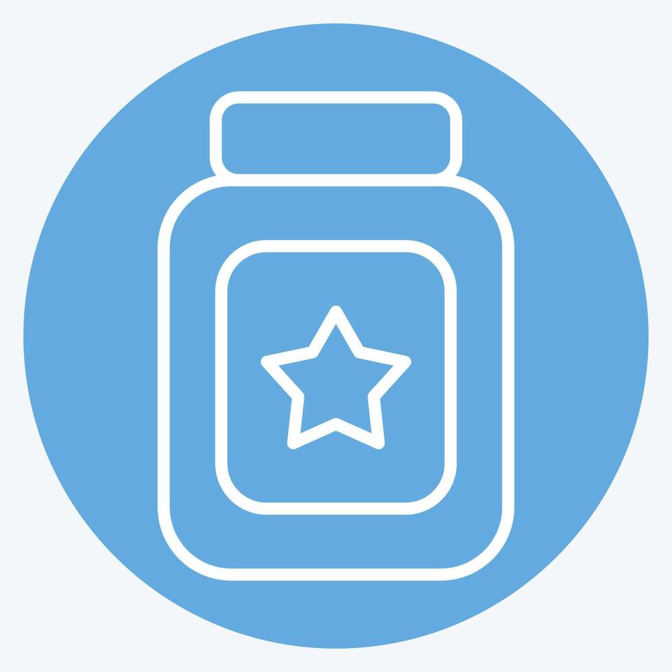 Icon Baby Food. related to Kindergarten symbol. blue eyes style. design editable vector