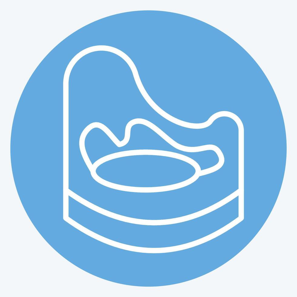 Icon Baby Patty. related to Kindergarten symbol. blue eyes style. design editable vector