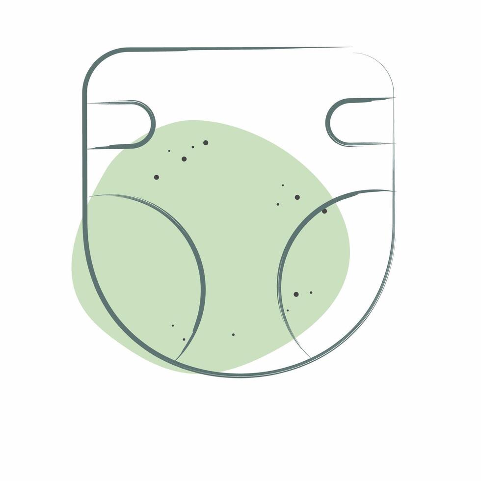 Icon Bzaby Diaper. related to Kindergarten symbol. Color Spot Style. design editable vector