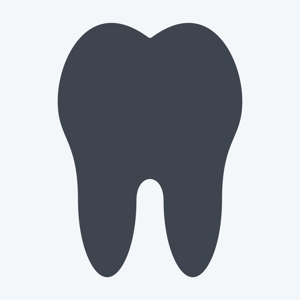 Icon Tooth. related to Healthcare symbol. glyph style. design editable vector