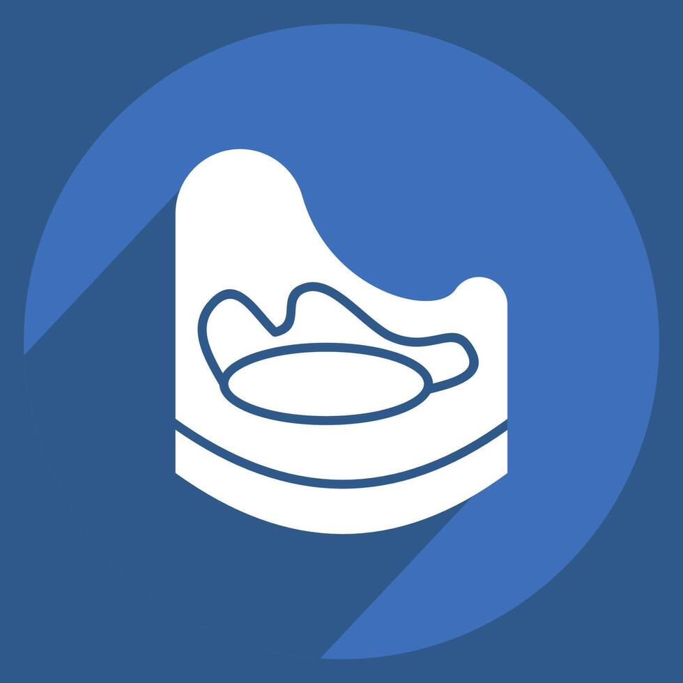 Icon Baby Patty. related to Kindergarten symbol. long shadow style. design editable vector