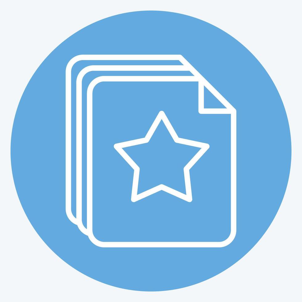 Icon Color Papers. related to Kindergarten symbol. blue eyes style. design editable vector