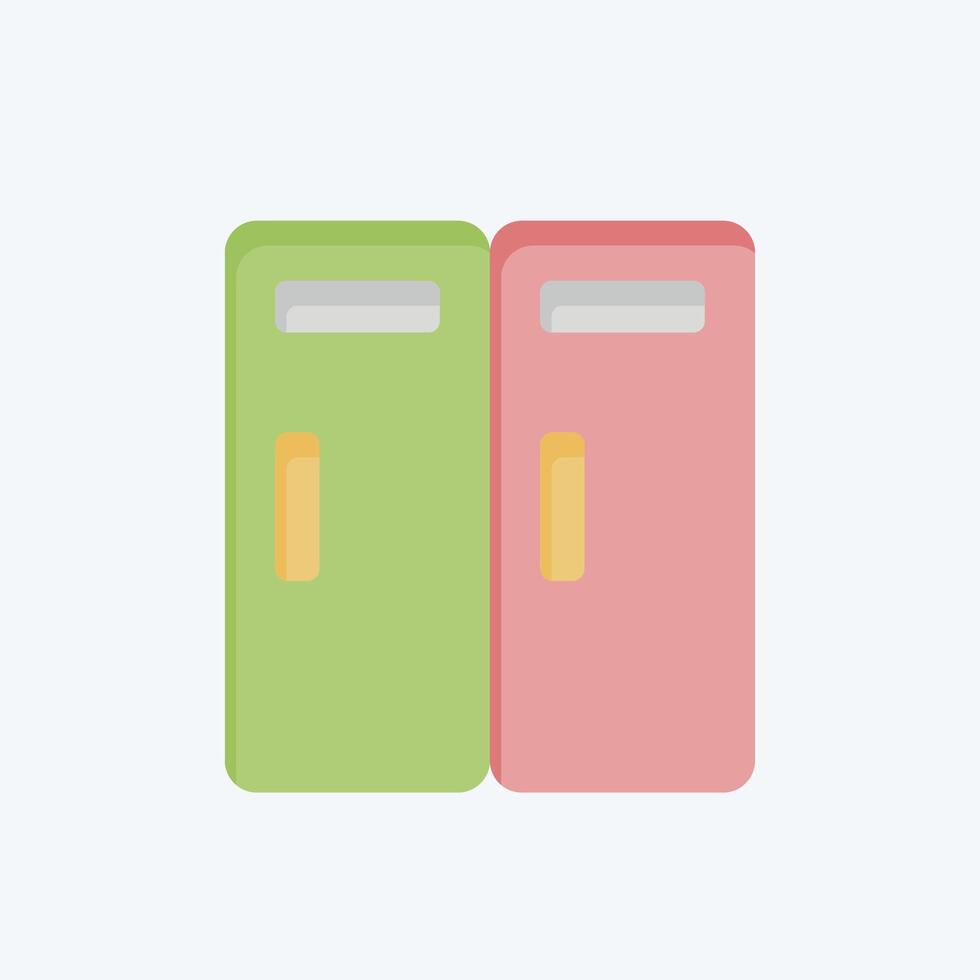 Icon Lockers. related to Kindergarten symbol. flat style. design editable vector