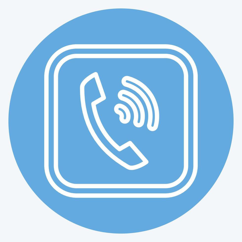 Icon Phone. related to Public symbol. blue eyes style. design editable vector
