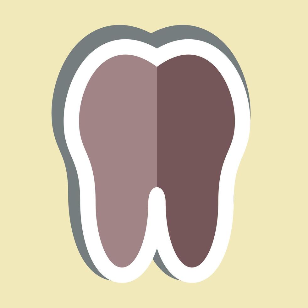 Sticker Tooth. related to Healthcare symbol. design editable vector