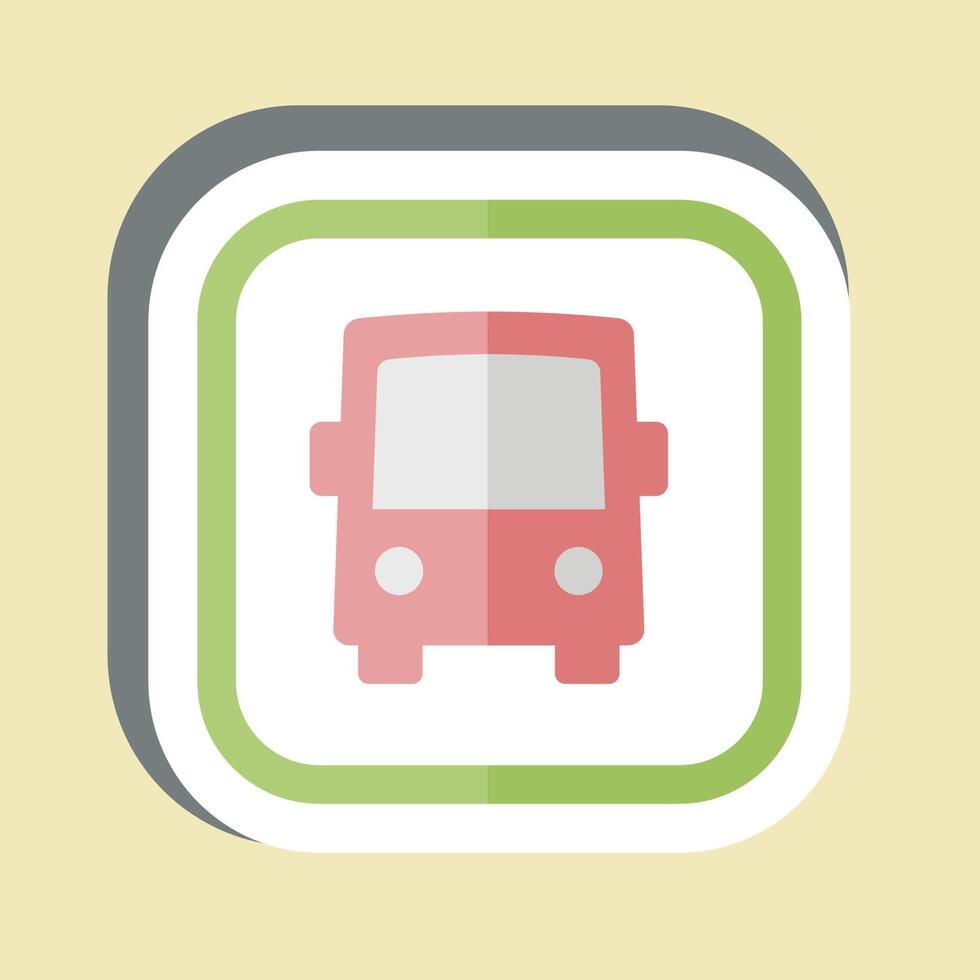 Sticker Bus. related to Public symbol. design editable vector