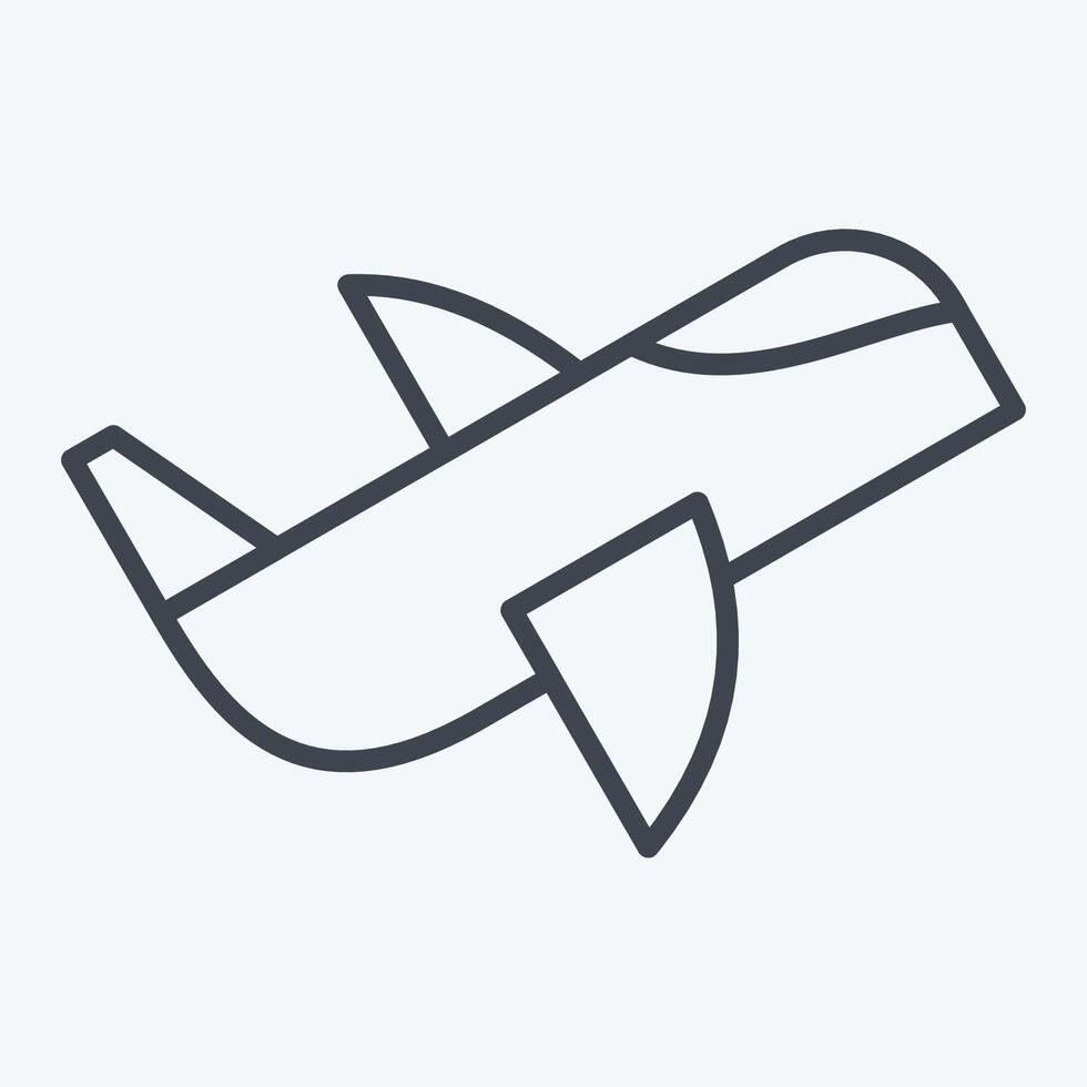 Icon Airplane. related to Hobbies symbol. line style. design editable vector