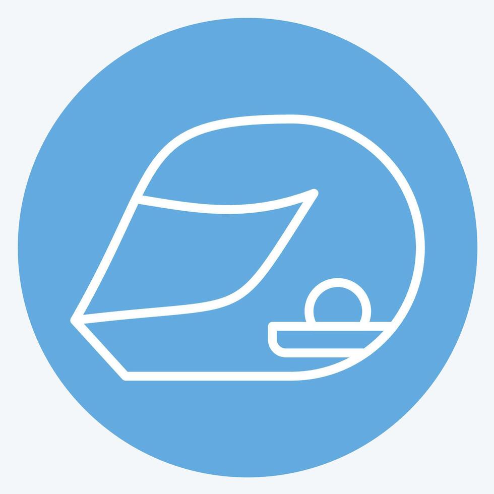 Icon Helmeticon. related to Hobbies symbol. blue eyes style. design editable vector