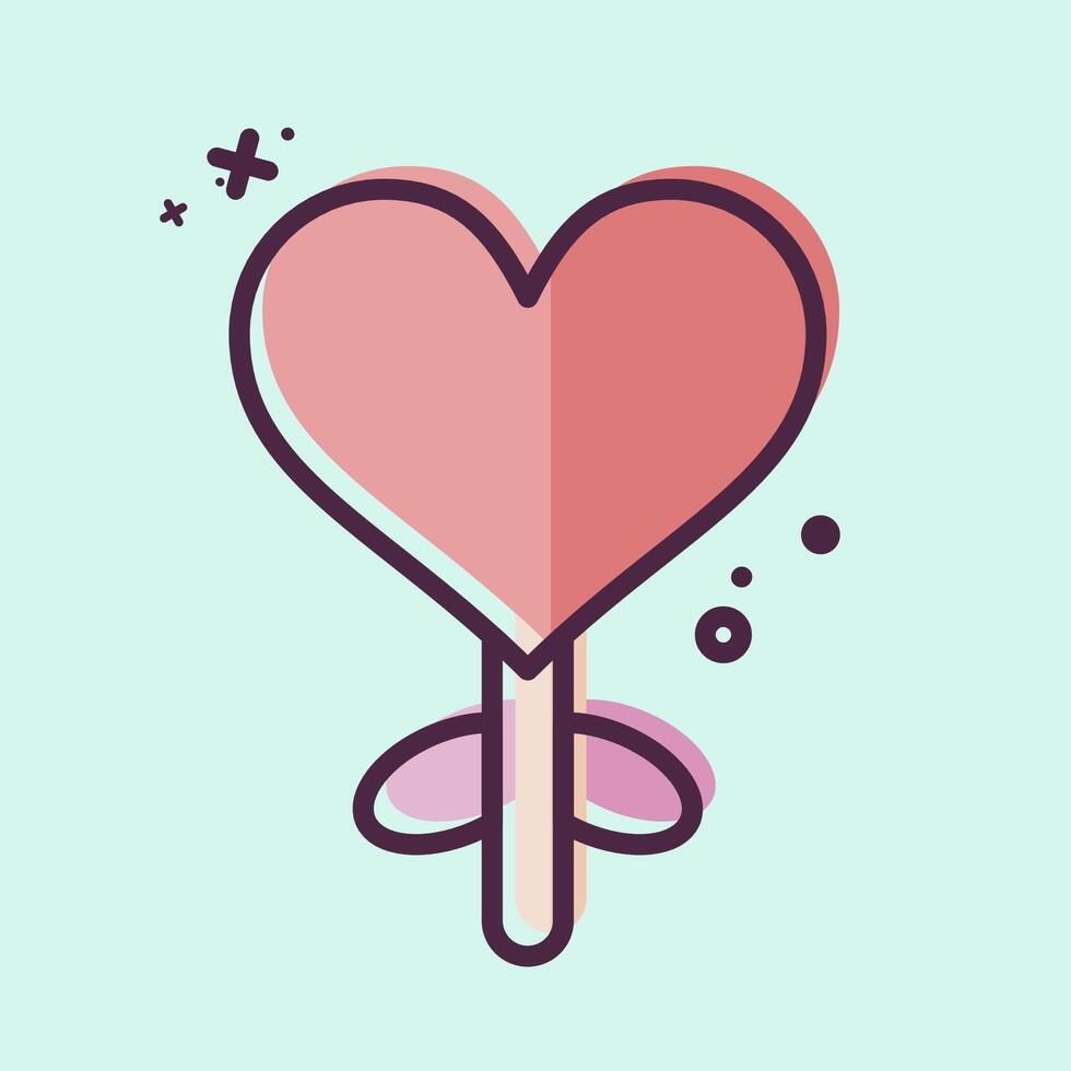 Icon Hurt Ballon. related to Women symbol. MBE style. design editable vector
