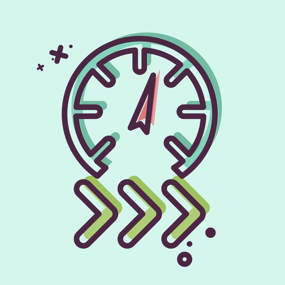 Icon Rapid. related to Speed symbol. MBE style. design editable vector
