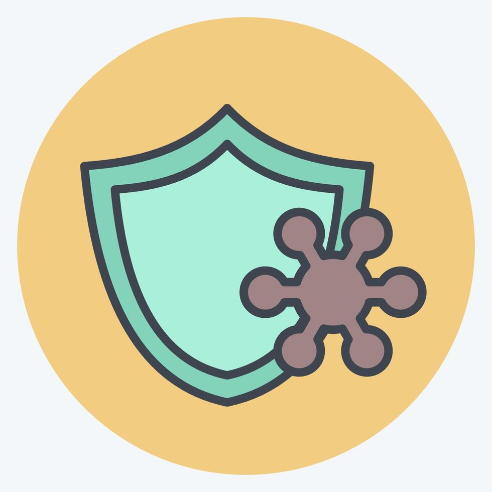 Icon Resistance. related to Healthcare symbol. color mate style. design editable vector